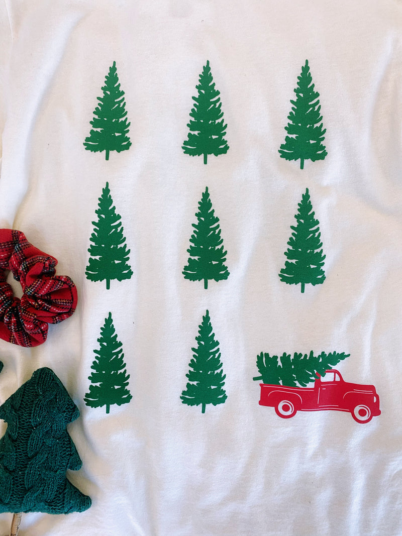 Pine Tree & Red Truck Graphic Tee