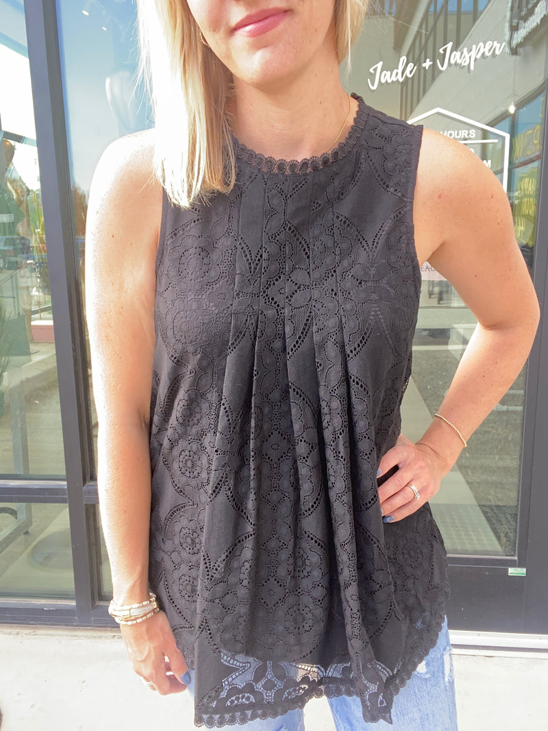Embrace The Lace Sleeveless Top