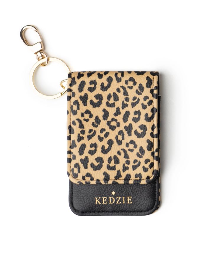 Kedzie Essentials ID Holder Keychain - Leopard