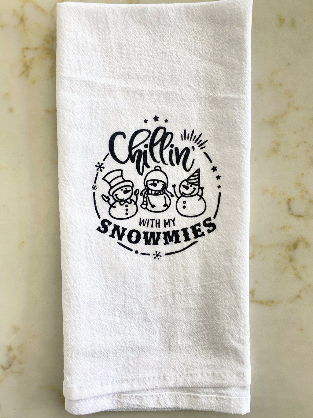 Chillin’ With My Snowmies Kitchen Towel