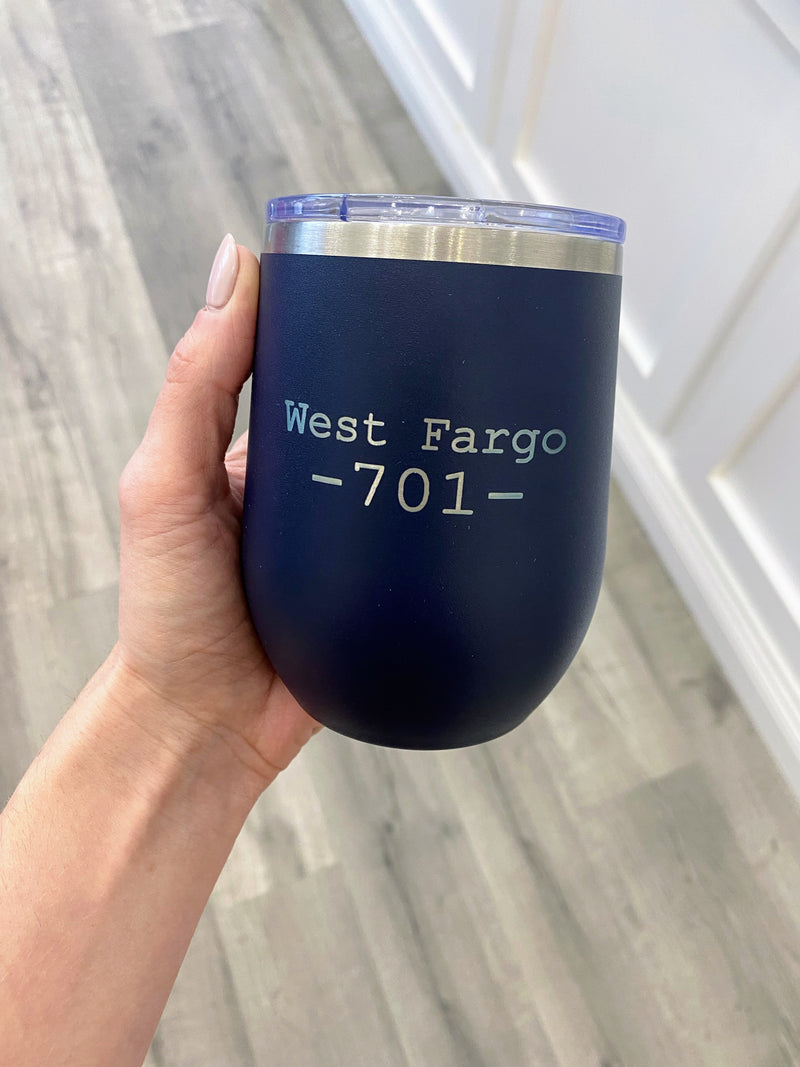 701 West Fargo Wine Tumbler