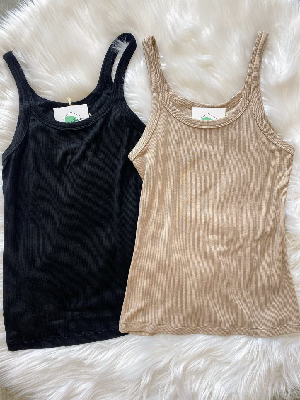 Basic Ribbed Round Neck Tank - Choose Color