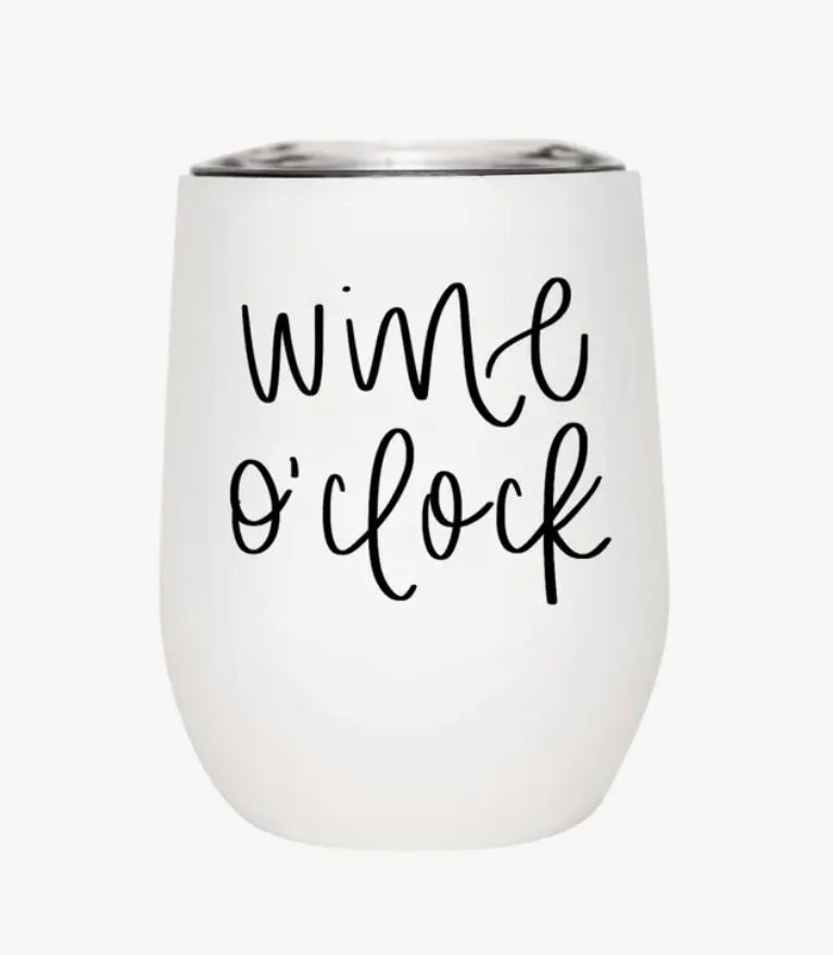 Wine O'Clock Metal Wine Tumbler 12 oz